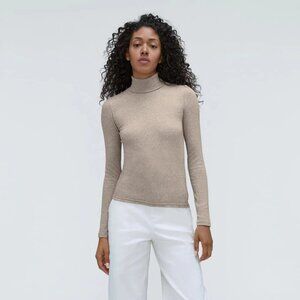 Everlane Luxe Rib Turtleneck Long Sleeve Shirt